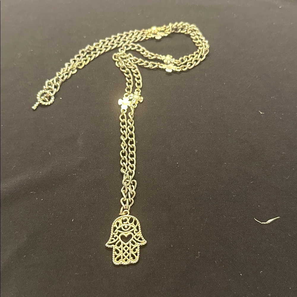 Silver Hamsa Pendant Necklace